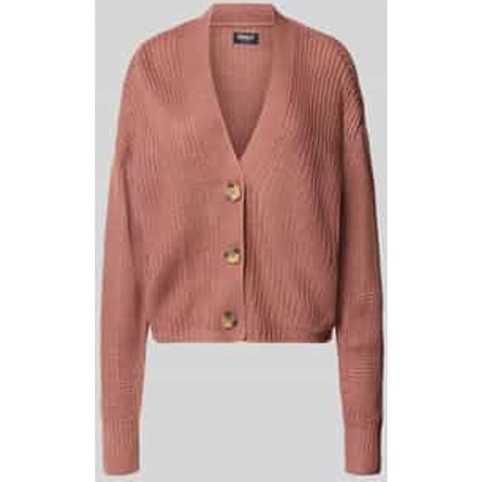 boxy fit gebreid jack met v-hals model 'CAROL'