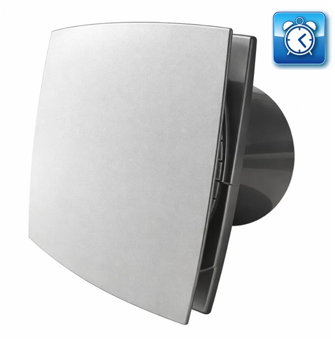 Vents Design badkamerventilator 125 mm - met Timer - Mat zilver