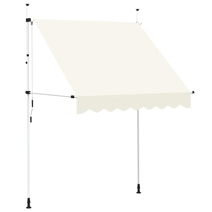 vidaXL - Luifel - handmatig - uittrekbaar - 200 - cm - crème