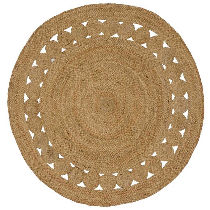 vidaXL - Vloerkleden - Naturel - Ø - 120 - cm - Jute
