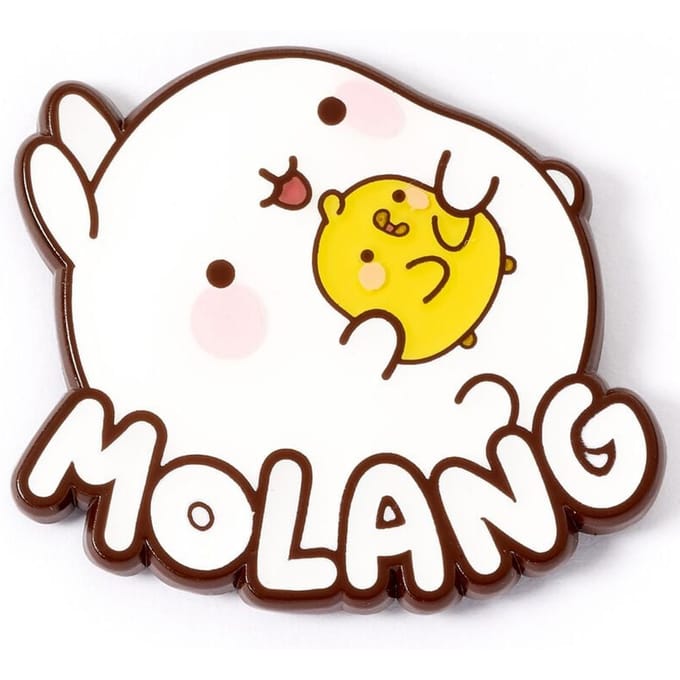 Molang Molang & Piu Piu Logo Unisex Speld - zilverkleurig - Standard