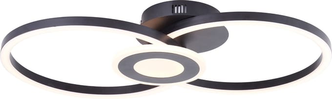 Brilliant Bray - Plafondlamp - LED 24W - 3000K - Zwart