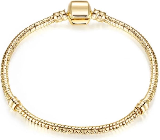EmmyRovi – Bedelarmband Goudkleur – Basis Armband – 21 cm (Grote maat)