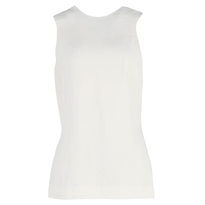 Khaite top met gekruiste rug in crèmekleurige viscose