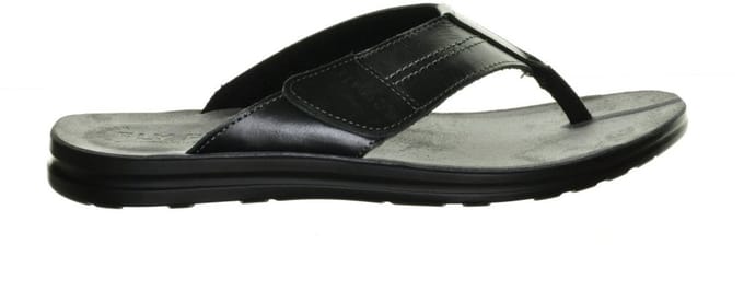 Fly Flot Teenslipper Zwart Leder maat 42