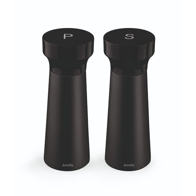 Amefa - Modern Shade - Zout en Pepermolenset - 15 cm - zwart - 2 delig