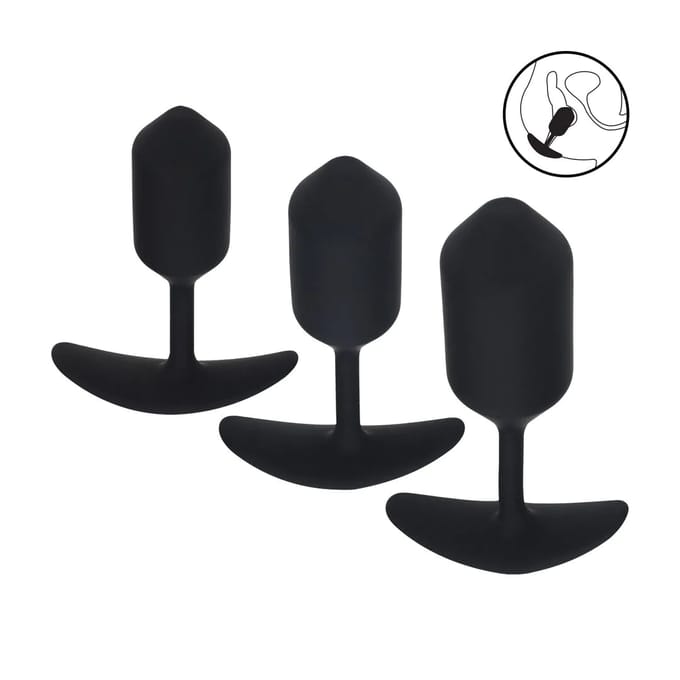 Levelz - Siliconen anaal plug trainingsset van 3 met Gewichten