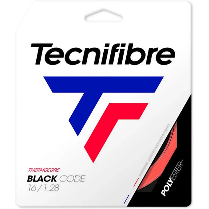 Tecnifibre Black Code Tennissnarenset - 12 m, 1,28 mm, Rood