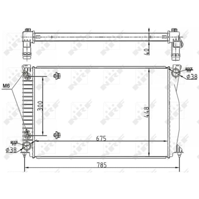 Radiator, motorkoeling NRF 53105