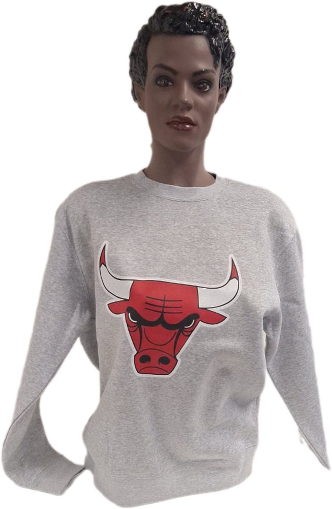CHICAGO BULLS- CREWNECK- GREY-S