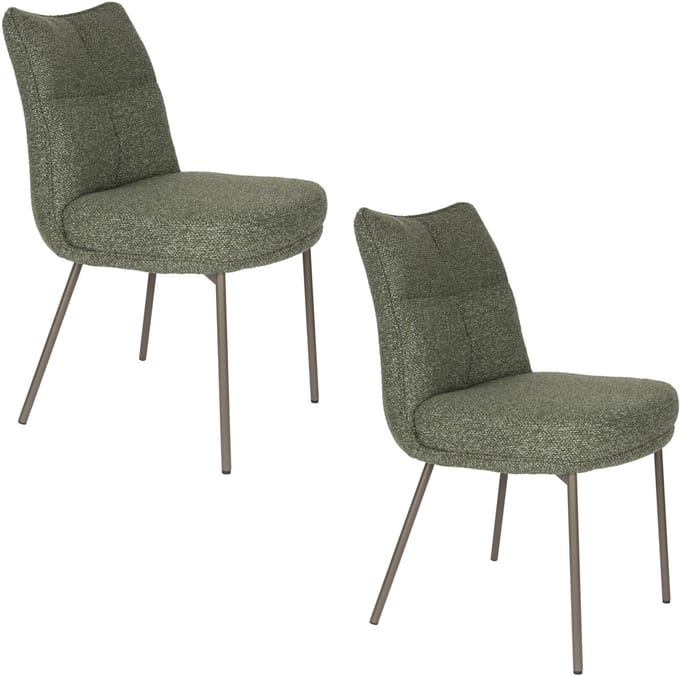 Housecraft Living Jacques Eetkamerstoelen Groen - Set van 2