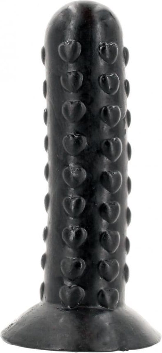 Gangbangster - Heart Attack - Dildo - 16 x 4,5 cm - PVC - Zwart