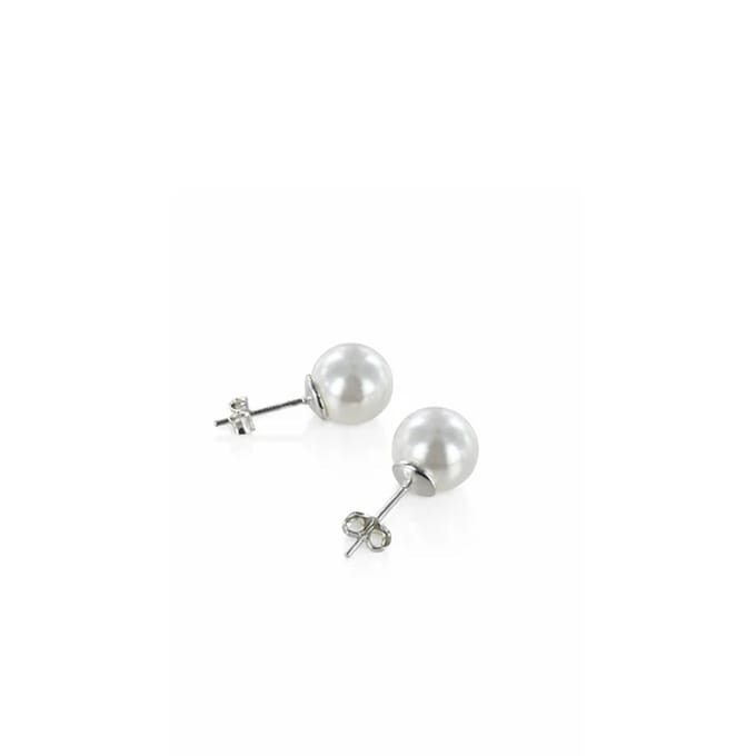 Dames Oorbellen Sterling Zilver 925 Natuurlijke Parel 9mm BIPE062