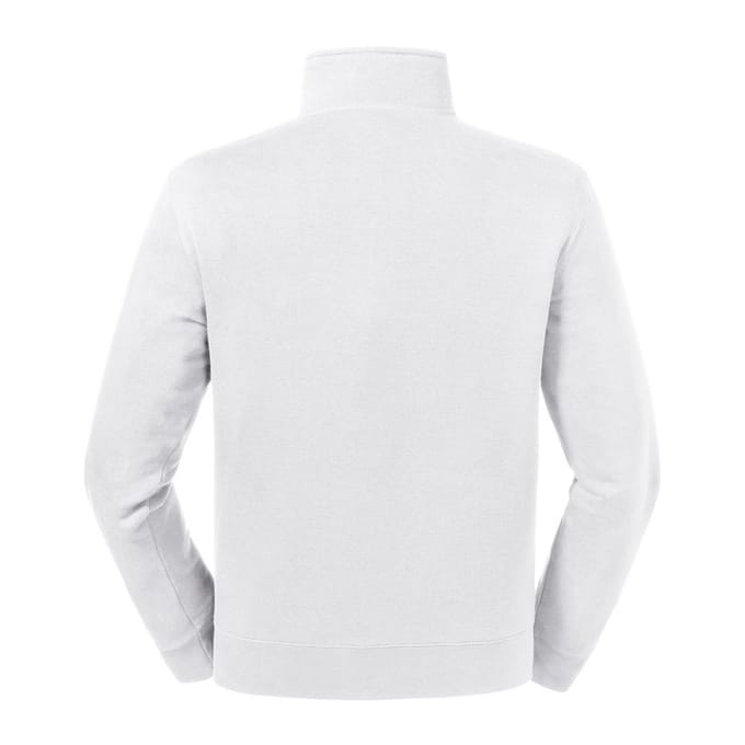 Russell Heren Authentieke Zip Neck Sweatshirt (Wit)