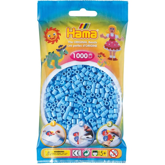 Hama Kralen 1000st nr. 46 pastelblauw Strijkkralen & -parels