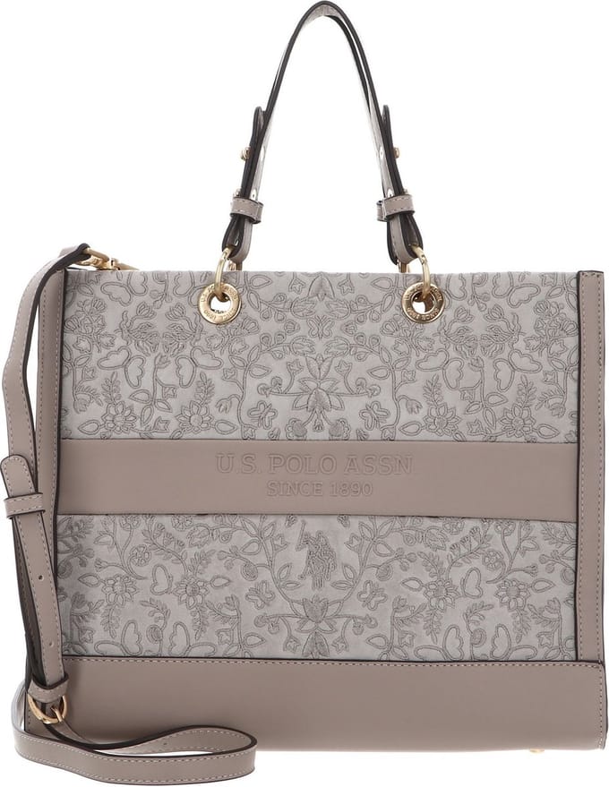 U.S. POLO ASSN. Shopper Schoudertas New Canyon Double Handle Bag Oyster Beige
