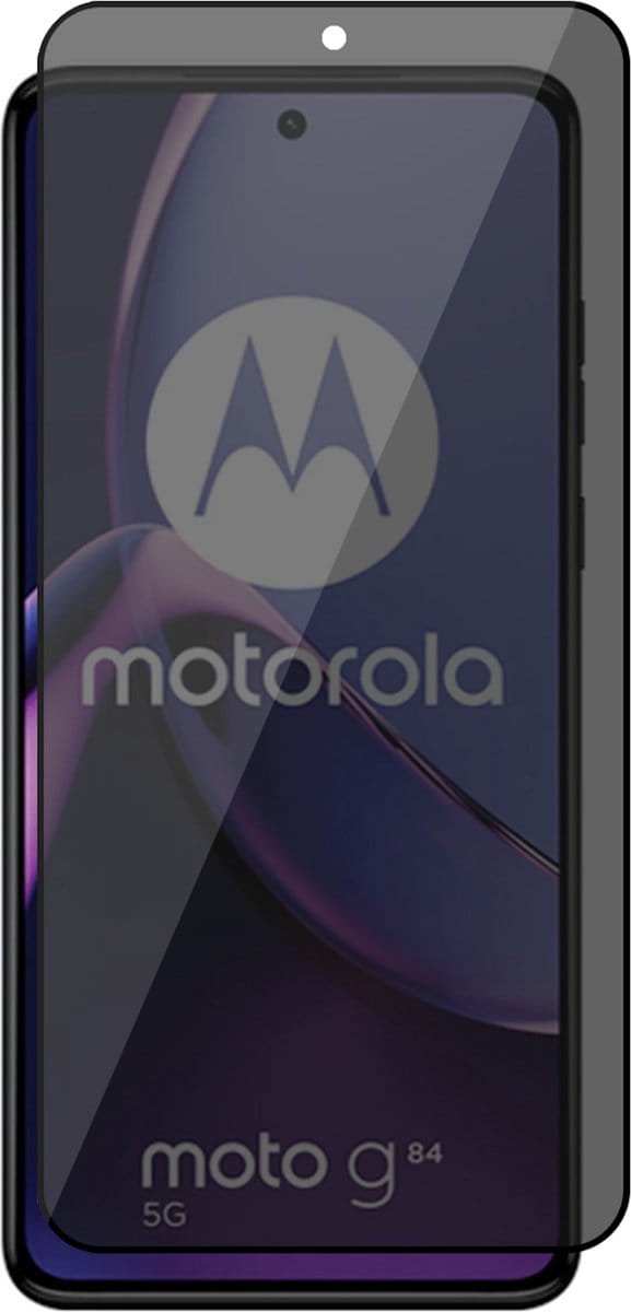 Privacy Screenprotector geschikt voor Motorola Moto G84 - Volledig Dekkend Glas Screen Protector