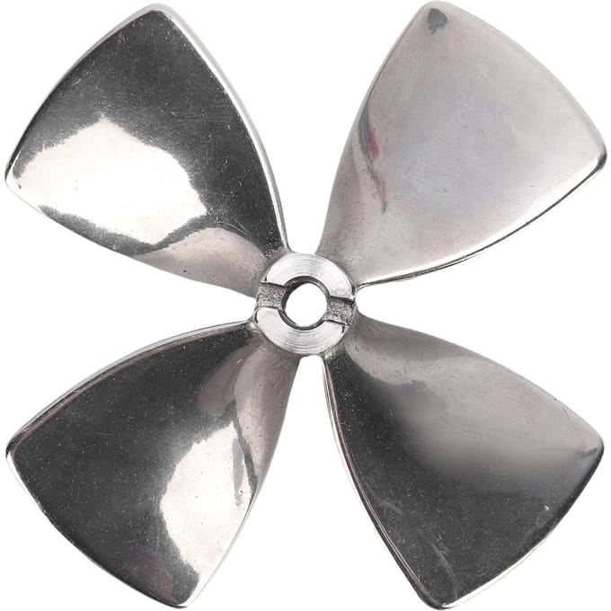 4-blads RC boot, 316 roestvrij staal 80 mm diameter voor modelboot, 1,2 mm spoed, 6 mm gat gray