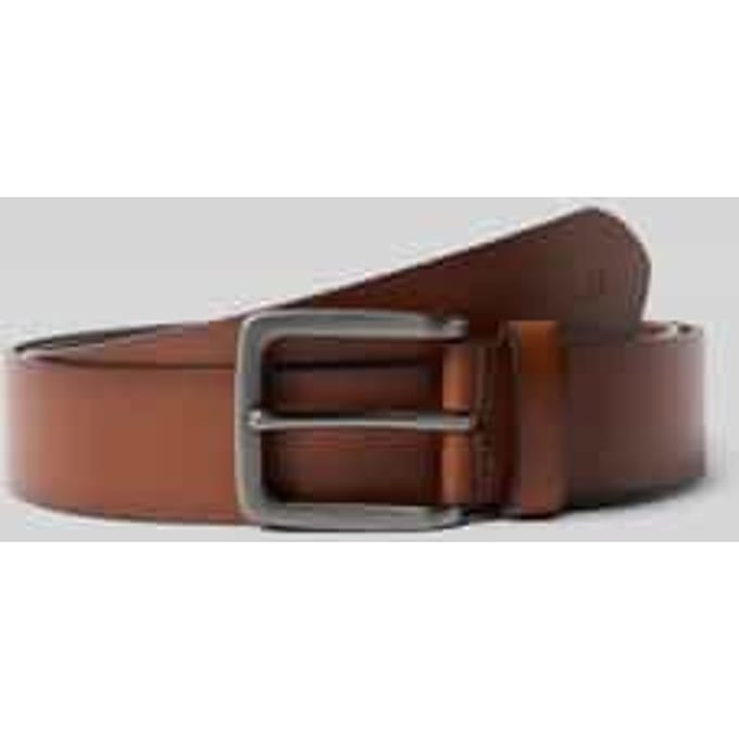 Tom Tailor - TTSCOTT leren riem met vierkante gesp - Maat 85 - light brown uni
