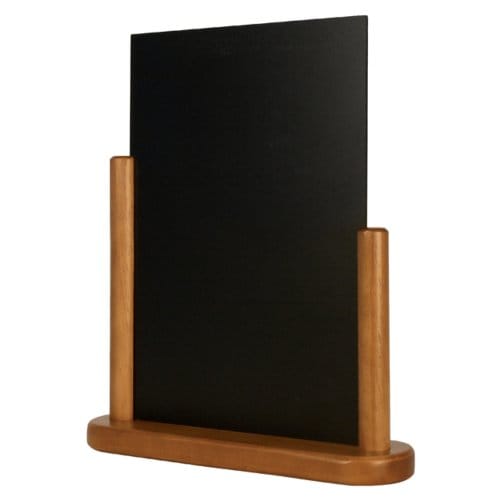 Securit® Elegant A4-tafelkrijtbord van beukenhout in teak