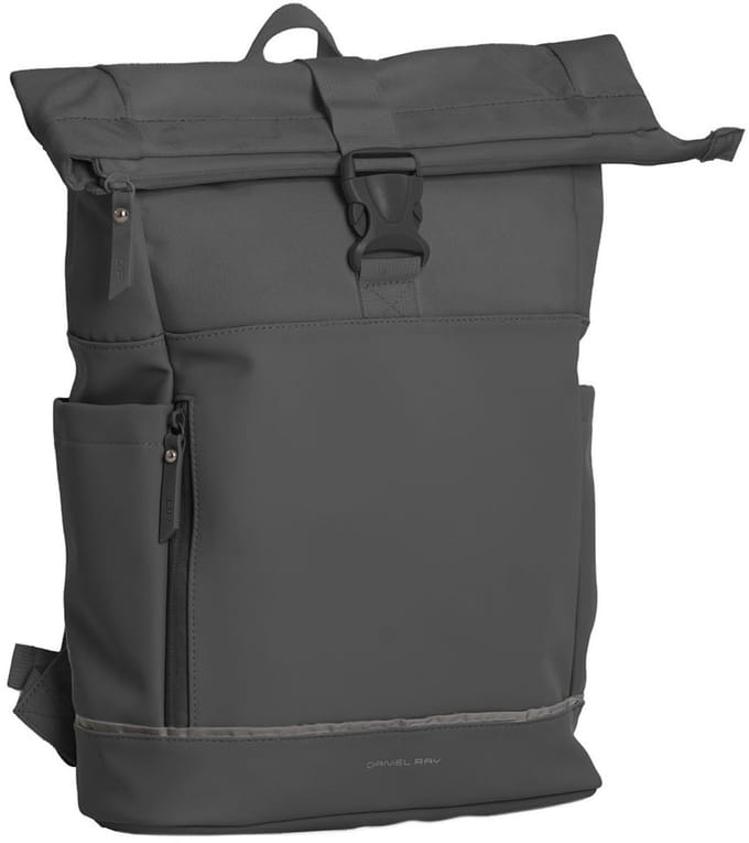 Daniel Ray Pittsburgh Rolltop Rugtas Coated 15,6" Donker Grijs