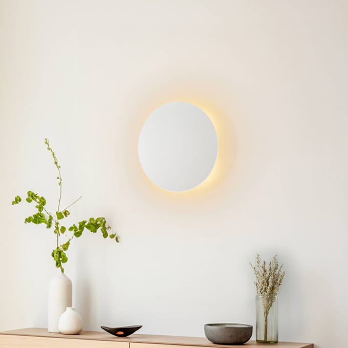 TK Lighting wandlamp Lunia New, wit, Ø 30 cm