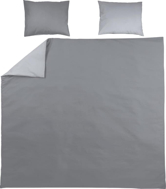 Meyco Home Uni dekbedovertrek tweepersoons - grey/light grey - 240x200/220cm