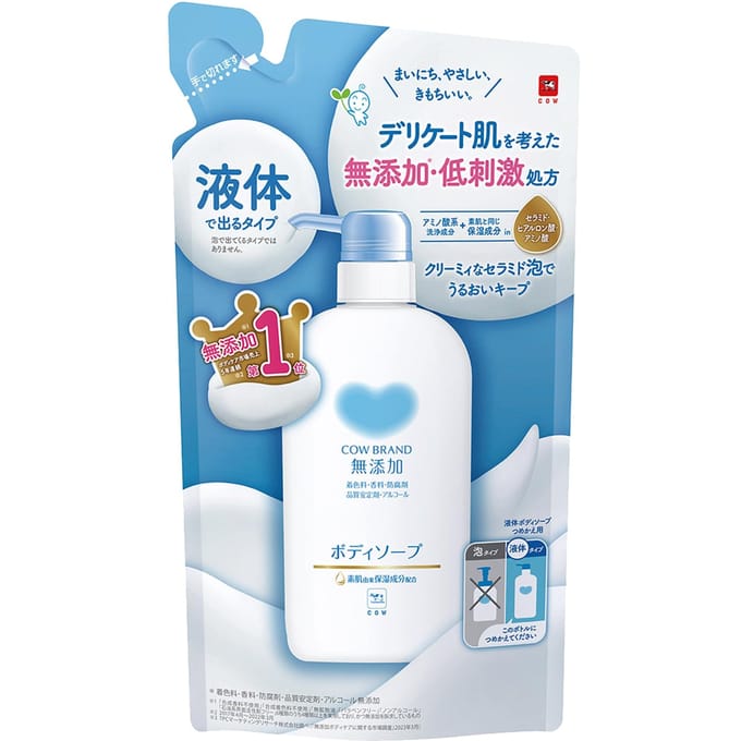 Cow Brand Soap - Additive Free Body Soap 380ml Refill