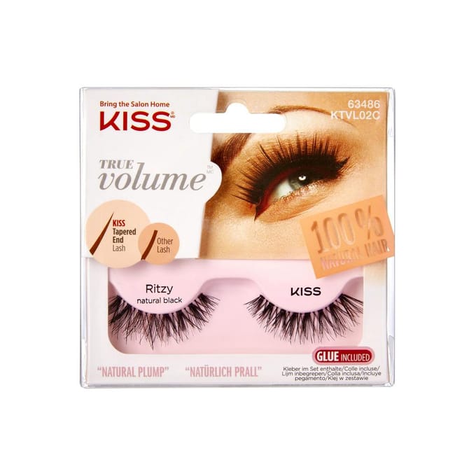 KISS True Volume Ritzy Natural Black Kunstwimpers Dames