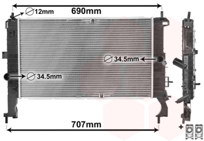 Van Wezel - RADIATOR VOOR OPEL MERIVA A 2003-2006 1300260