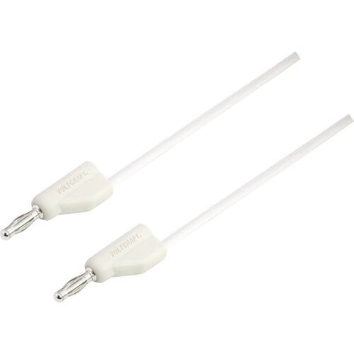 VOLTCRAFT MSB-300 Meetsnoer Banaanstekker 4 mm Silicone 2.00 m Wit 1 stuk(s)