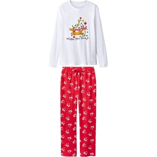 Lidl Dames kerstpyjama The Grinch (Wit/rood, M (40/42))