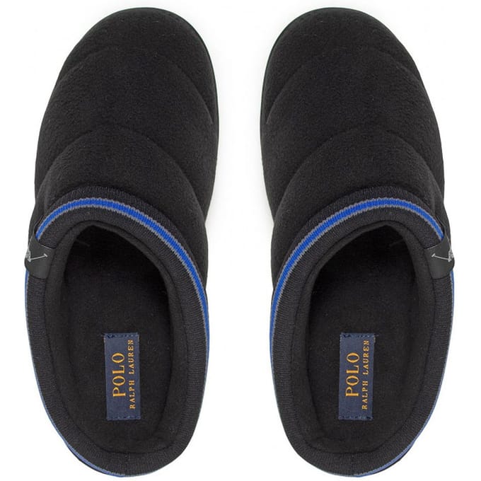 Ralph Lauren Button Scuff Zwart Heren Slippers