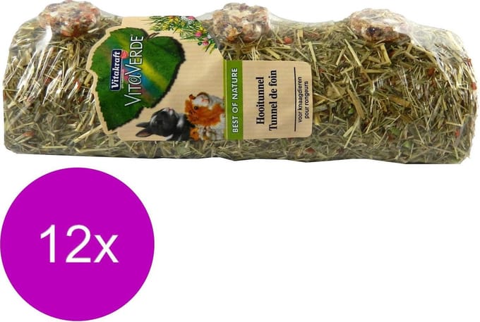 Vitakraft Vita Verde Hooitunnel Small - Knaagdiersnack - 12 x 60 g