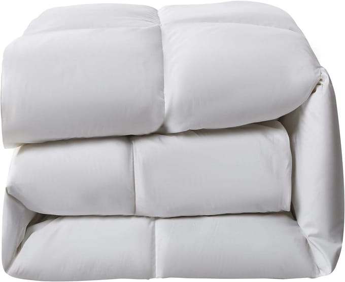 Famanu - Ganzendons dekbed 233 draadtelling, extra warm, volle/koningin formaat – Wit