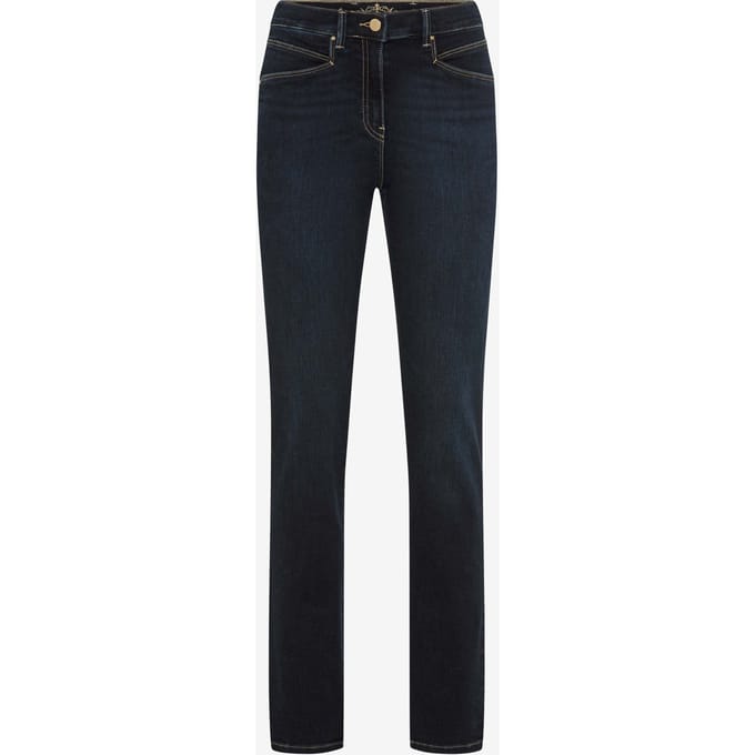 Raphaela by Brax Dames Jeans  Style LUCA DARK BLUE USING & BUFFIES, denim donkerblauw, maat 48