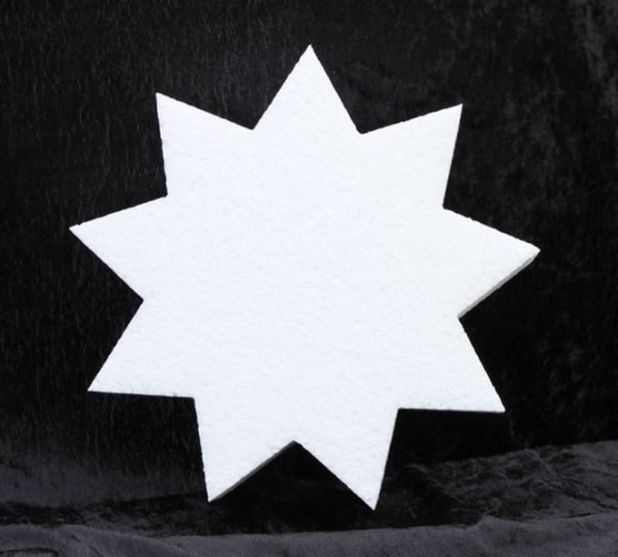 Piepschuim hobby en knutsel figuren/vormen sterren 10 cm