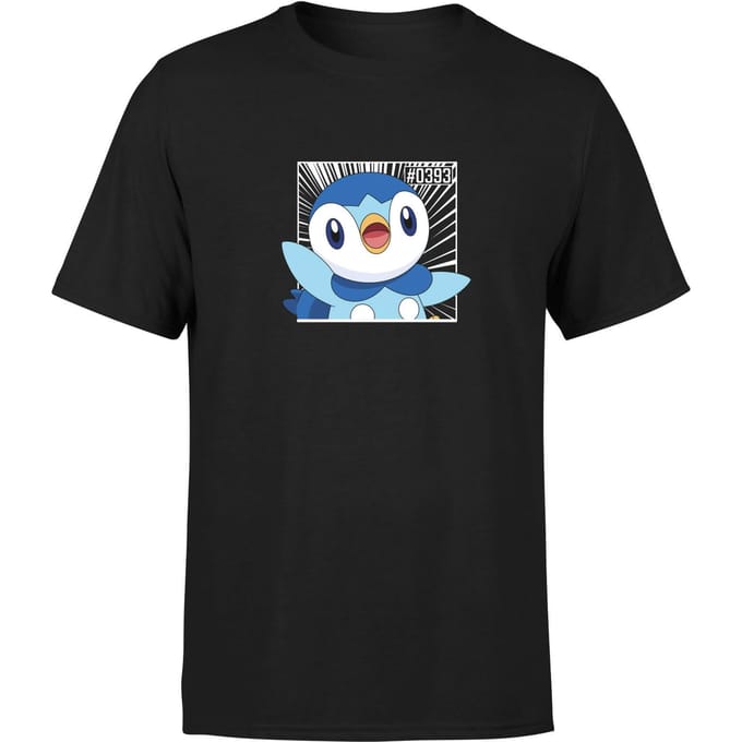 Pokemon Piplup Men's T-Shirt - Black - 4XL