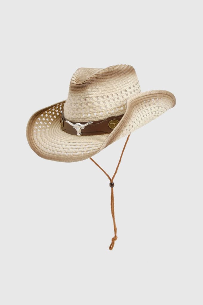boohoo Dames Burnish rieten cowboyhoed | Natural