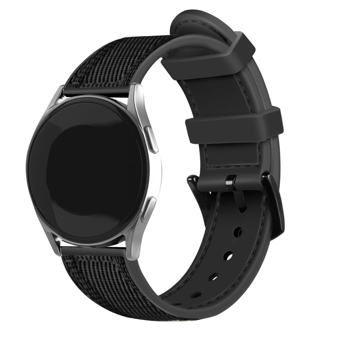 Huawei Watch GT 6 - 46mm nylon hybrid bandje (zwart)
