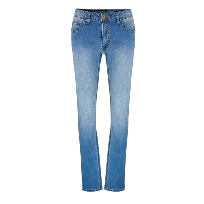 Criminal Damage Heren Skinny Jeans (Blauwe Was)