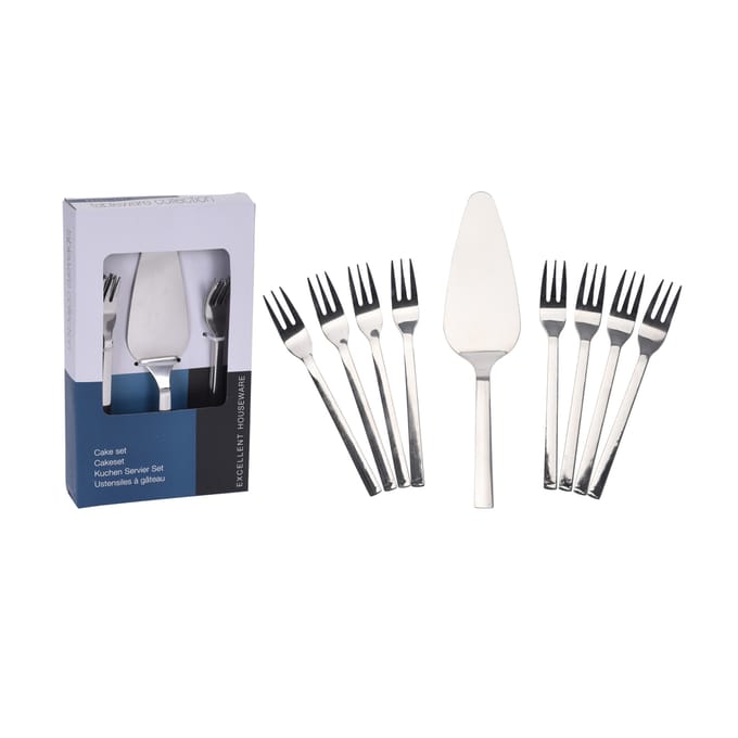 Excellent Houseware - Taartvorken met Schep - 9-delige set