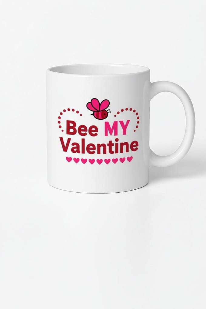 Bee MY Valentine Mok | Romantisch Valentijn Cadeau | Liefdes Mok met Bij Design