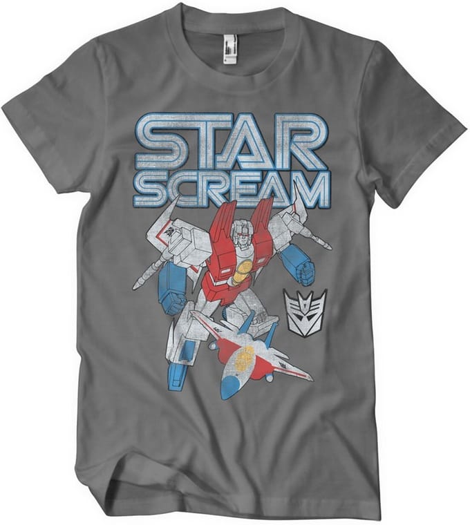 Transformers Stars-crème gewassen T-shirt donkergrijs