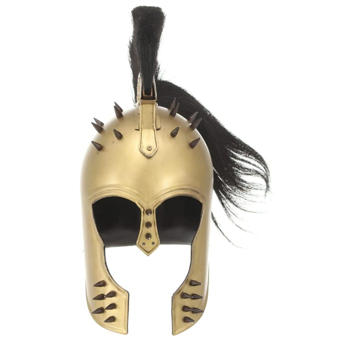 vidaXL - Soldatenhelm - Grieks - replica - LARP - staal - messingkleurig