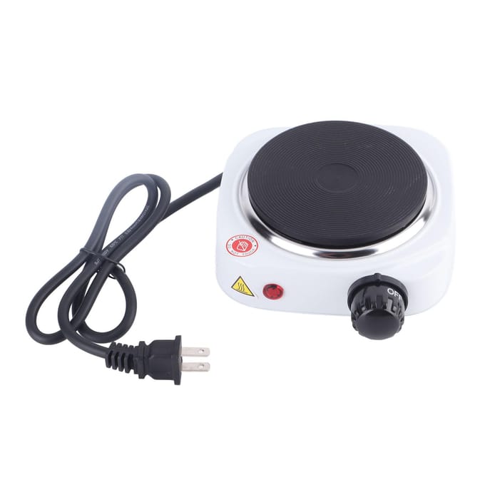 Draagbaar 500W Elektrisch Mini Fornuis Kookplaat Multifunctionele Kachel voor Thuis white