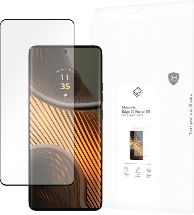 Cazy screenprotector geschikt voor Motorola Edge 50 Ultra (5G) - Screenprotector Full Cover Gehard Glas