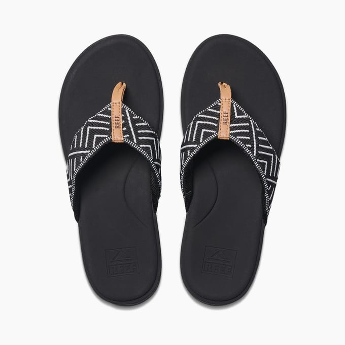 Reef CUSHION CLOUD TX BLACK GEO Dames Slippers - black geo