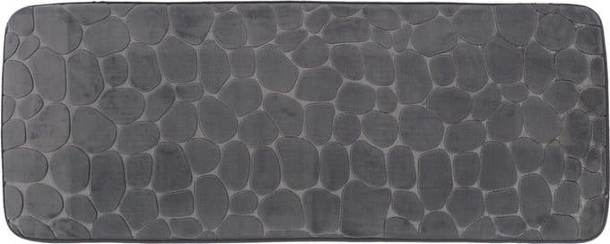 Tendance Badmat Pebble - Memory Foam - extra lang - donkergrijs - 45 x 120 cm - antislip - badkamer