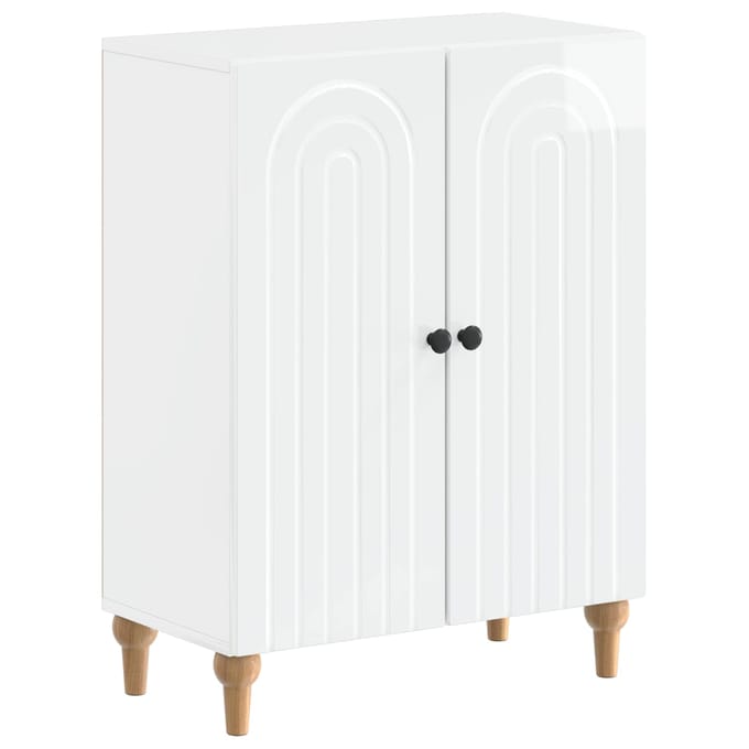vidaXL - Badkamer - Opbergkast - ALKMAAR - Hoogglans - Wit - 59,5 - x - 31 - x - 80 - cm